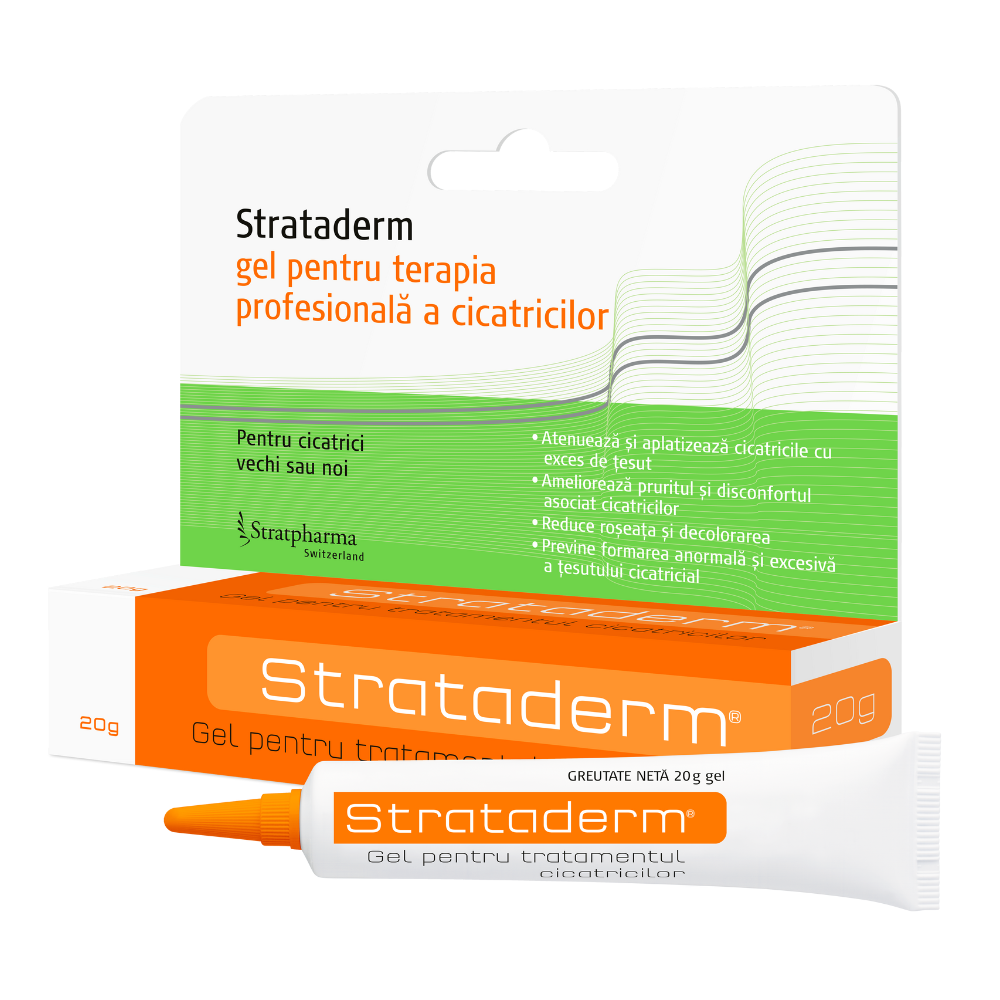 Gel profesional pentru terapia cicatricilor Strataderm, 20 g, Meditrina Pharmaceuticals