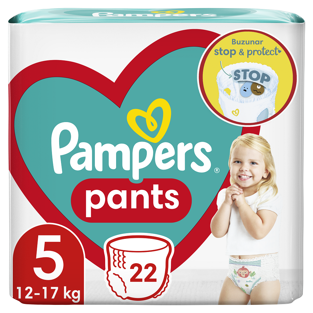 Scutece Pants Stop&Protect, Nr. 5, 11-18 kg, 22 buc, Pampers