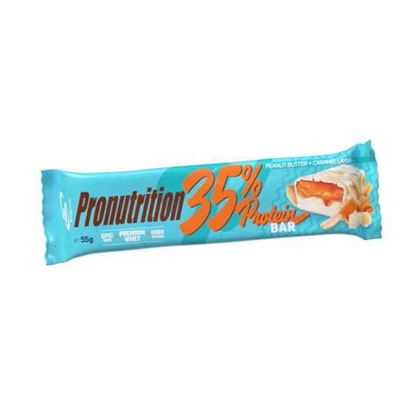Baton proteic cu unt de arahide Protein Bar, 55g, Gold Nutrition