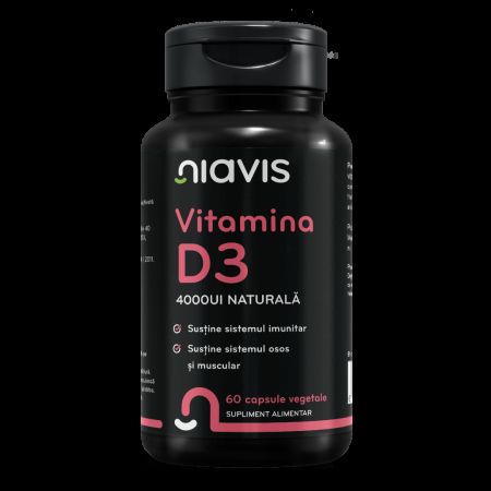 Vitamina D3 naturala, 4000UI, 60 capsule, Niavis