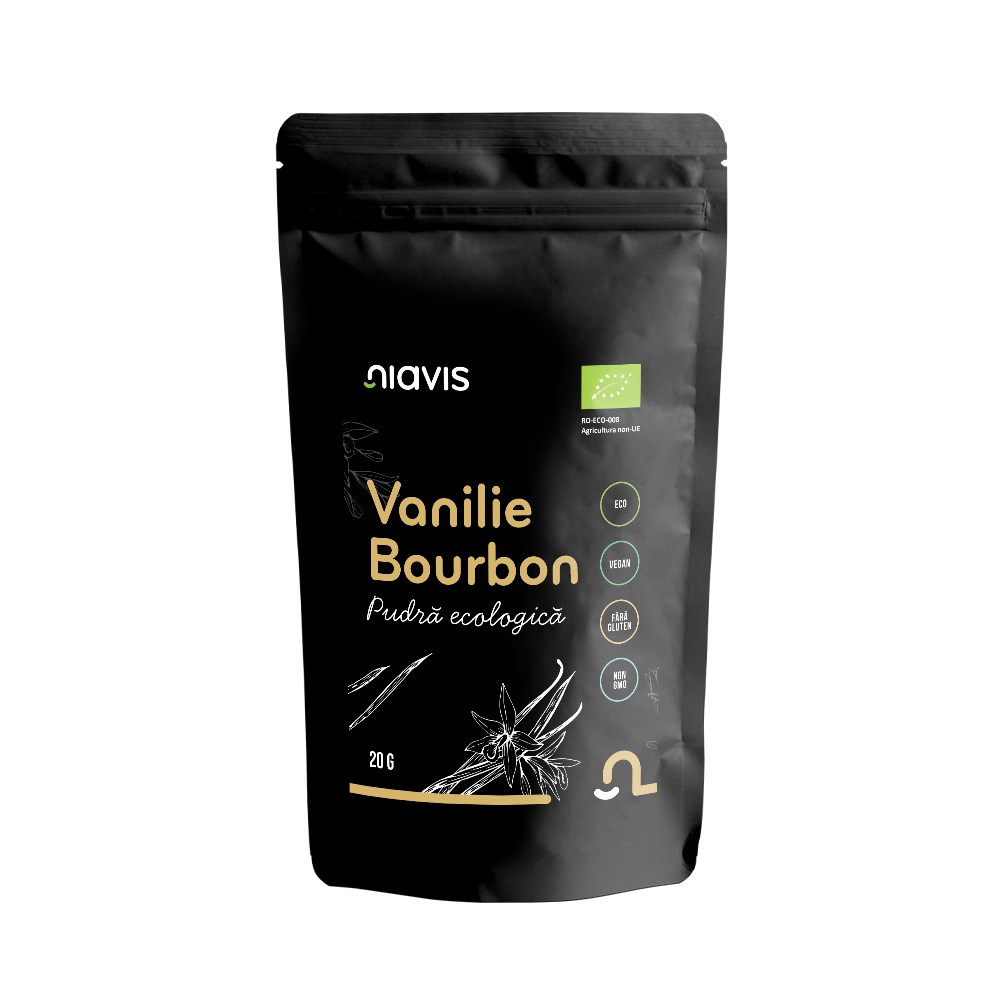 Vanilie de Bourbon pulbere Bio, 20 g, Niavis