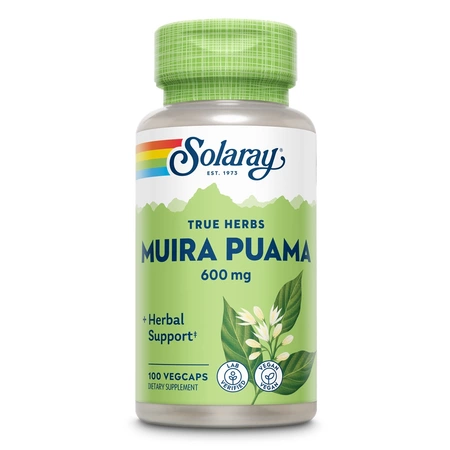 Muira Puama, 600 mg, 100 capsule vegetale, Solaray