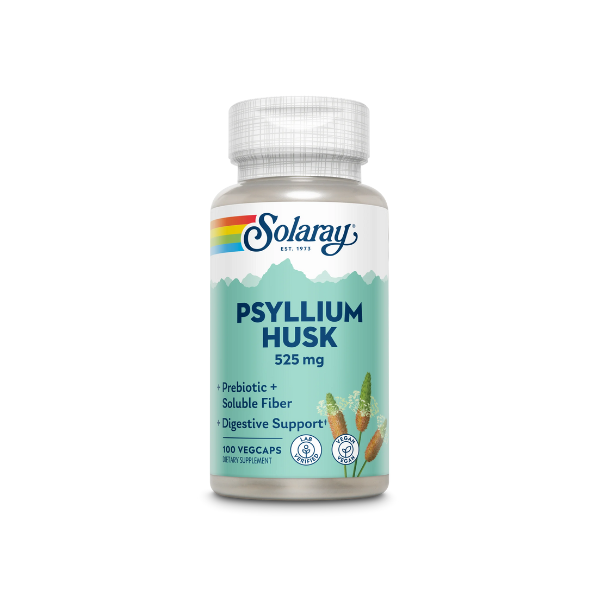 Psyllium Husk, 525 mg, 100 capsule vegetale, Solaray