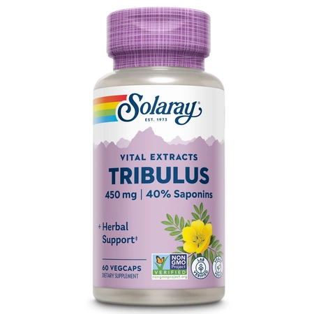 Tribulus Fruit Extract, 450mg, 60 capsule vegetale, Solaray