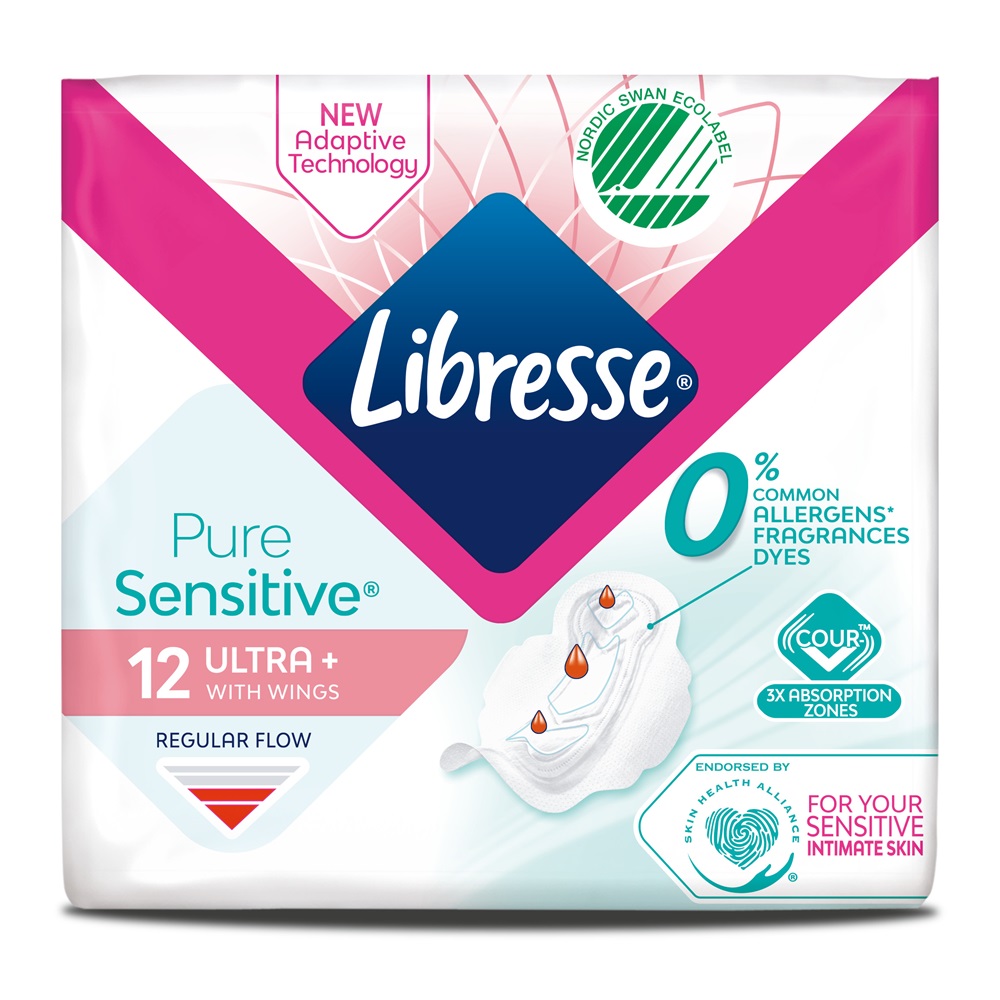 Absorbante Pure Sensitive, Normal, 12 bucati, Libresse