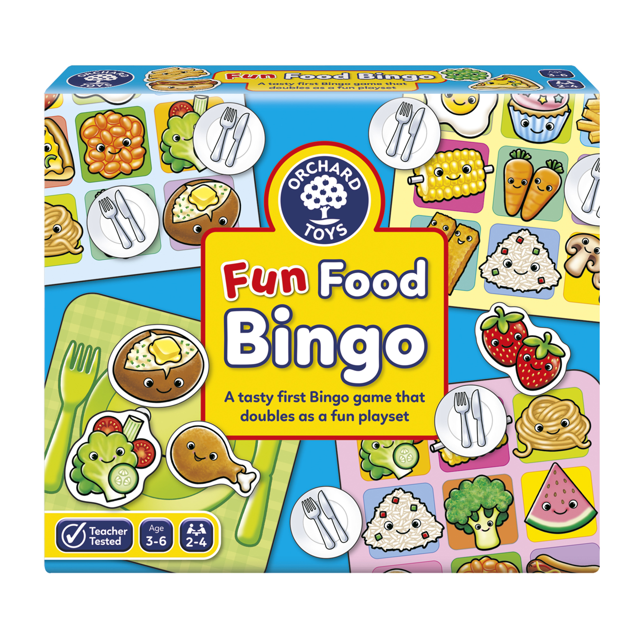 Joc educativ Bingo distractiv cu alimente, 3-6 ani, Orchard