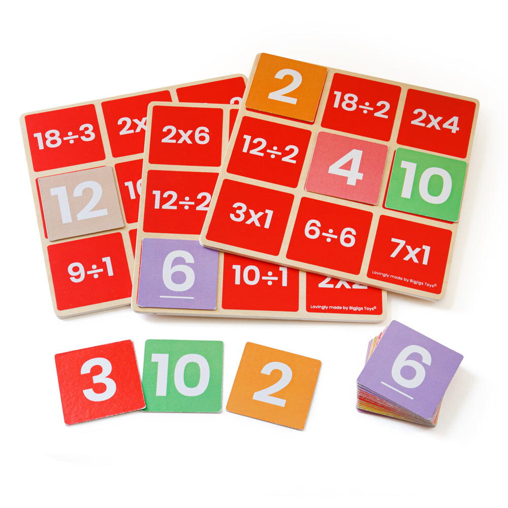 Bingo matematic Inmultiri si impartiri, + 3 ani, Big Jigs