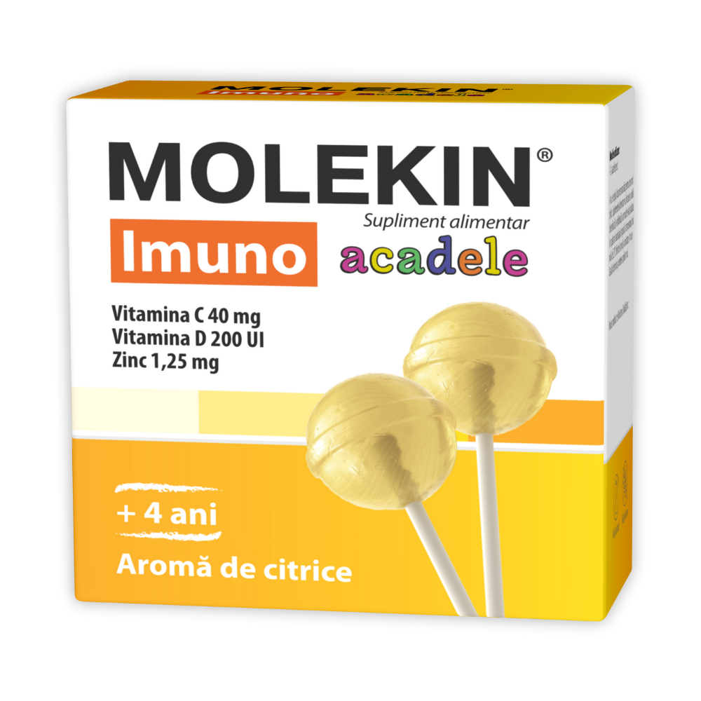 Molekin Imuno, +4 ani, Aroma Citrice, 12 Acadele, Zdrovit