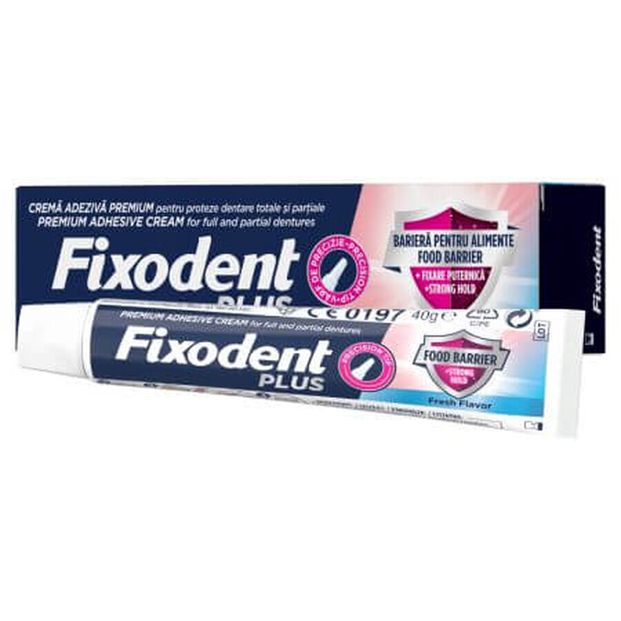Adeziv pentru proteza dentara Plus Food Barrier, 40 g, Fixodent