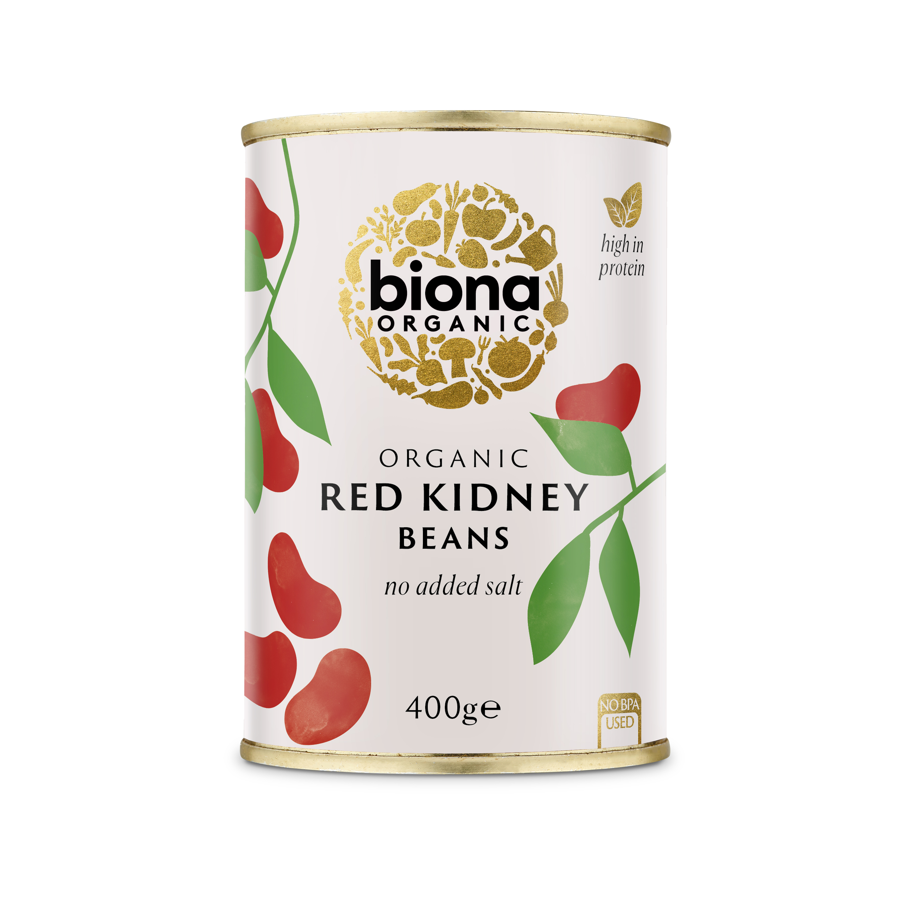 Fasole rosie Bio Red Kidney boabe la conserva, 400 g, Biona