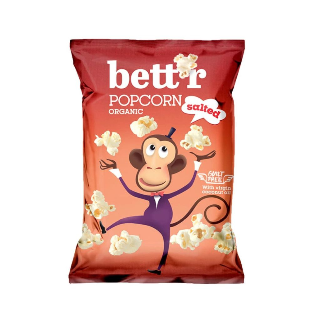 Popcorn cu sare Bio, 60 g, Bettr