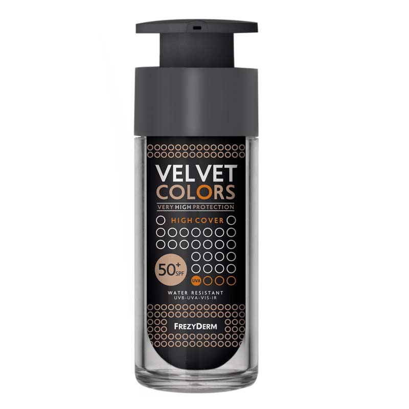 Fond de ten cu protectie solara SPF 50+ Velvet Colors, 30 ml, Frezyderm