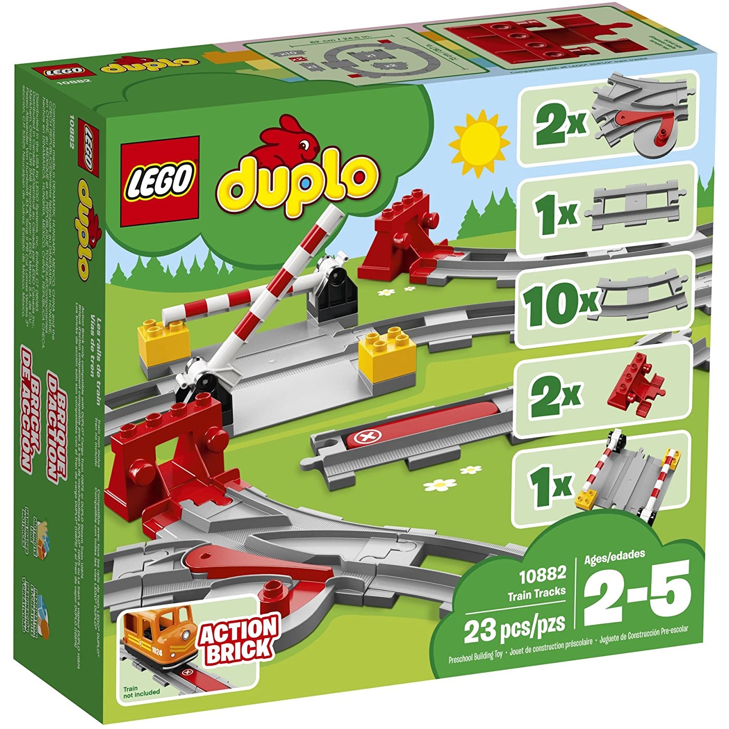 Sine de cale ferata Lego Duplo, +2 ani, 10882, Lego