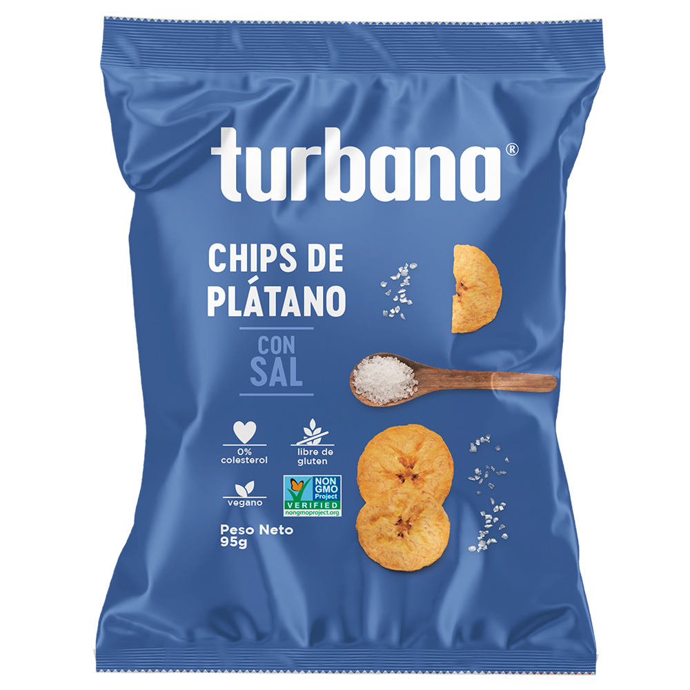 Chips din Plantan verde, 95 g, Turbana