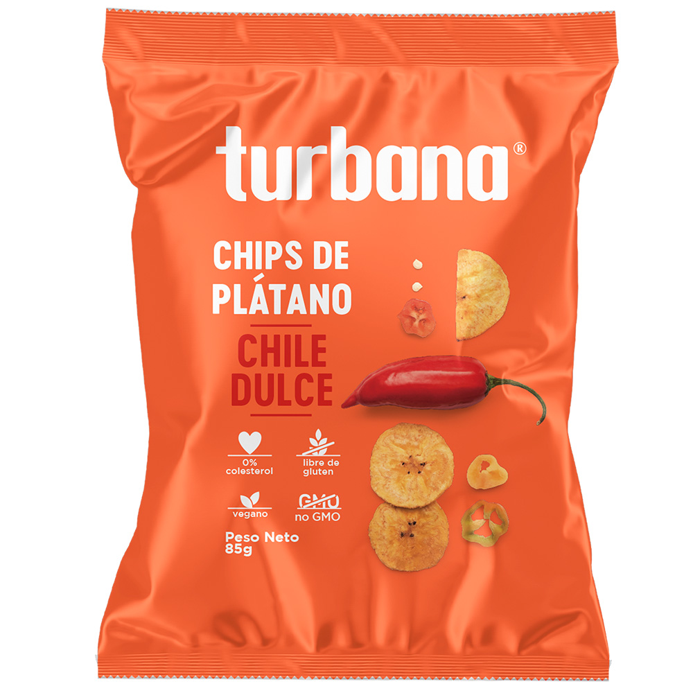 Chips din Plantan cu chili dulce, 85 g, Turbana