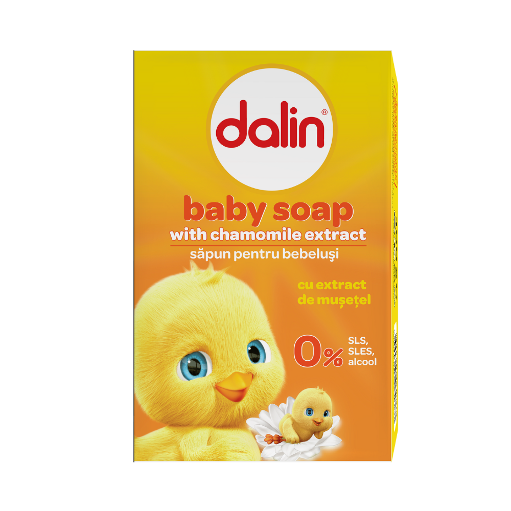 Sapun solid pentru bebelusi cu extract de musetel, 100 g, Dalin