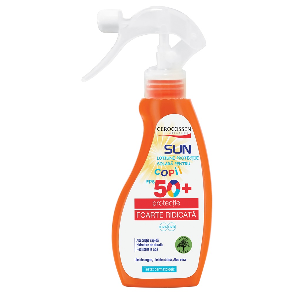 Spray cu protectie solara pentru copii SPF 50+ Sun, 200 ml, Gerocossen