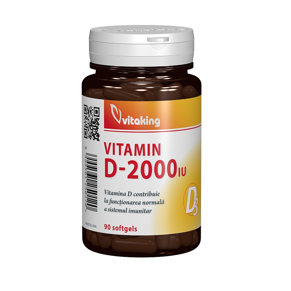 Vitamina D 2000UI, 90 capsule, Vitaking