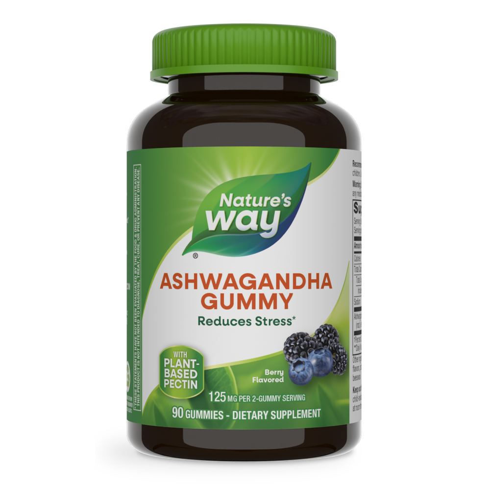 Ashwagandha Gummy, 125 mg, 90 bucati, Fructe de padure, Nature's Way