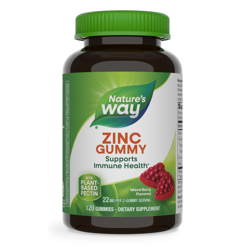 Zinc Gummy, 22 mg, 120 jeleuri, Fructe de Padure, Nature's Way