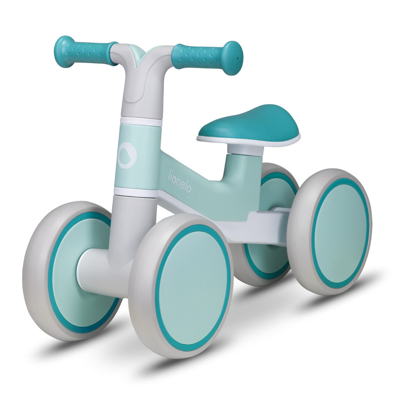 Bicicleta cu 4 roti Villy fara pedale, 12 - 36 luni, Green Turcoise, Lionelo