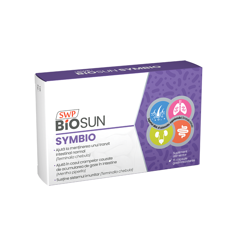 Biosun Symbio pentru tranzit intestinal, 15 capsule, Sun Wave Pharma