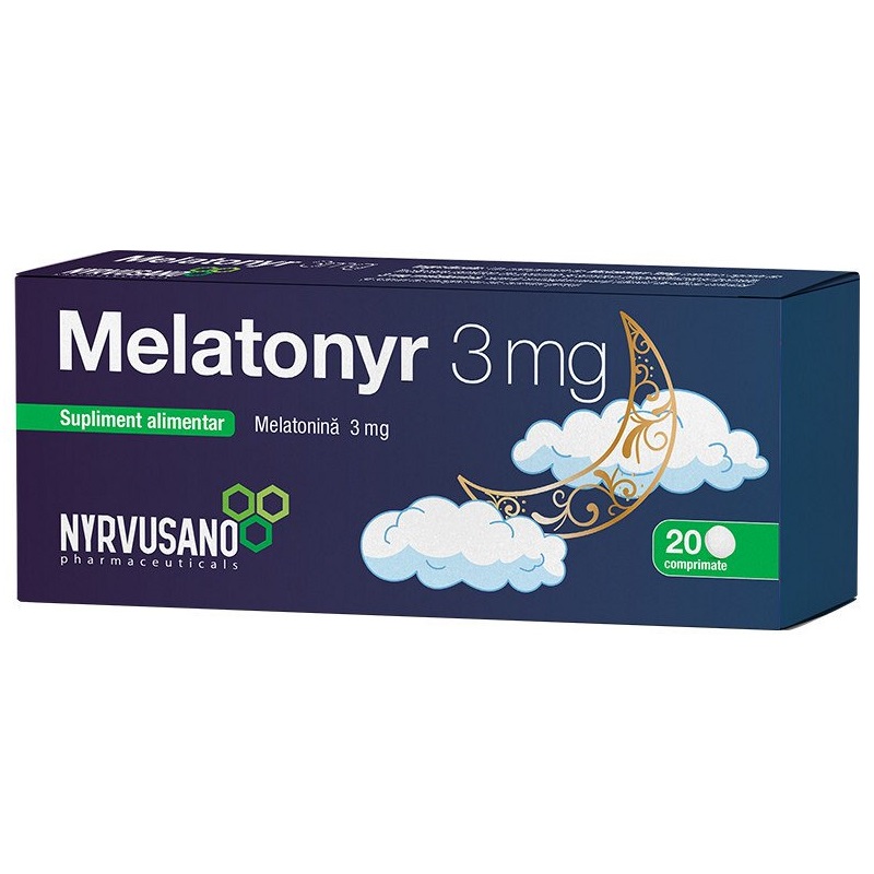 Melatonyr, 3 mg, 20 comprimate, Nyrvusano