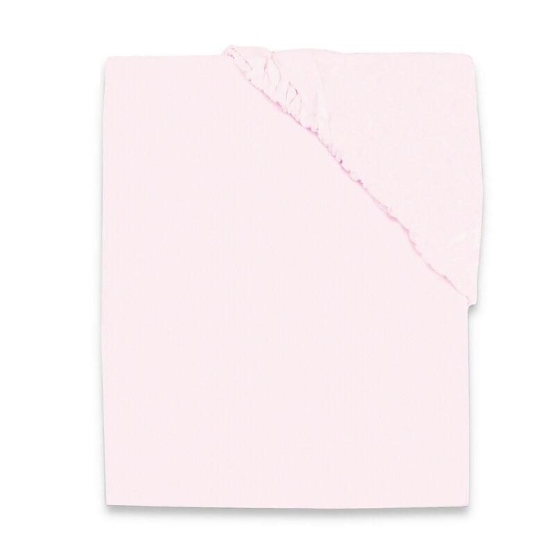 Cearceaf din jerse de bumbac cu elastic pentru patut, Light Pink, 120x60 cm, MimiNu