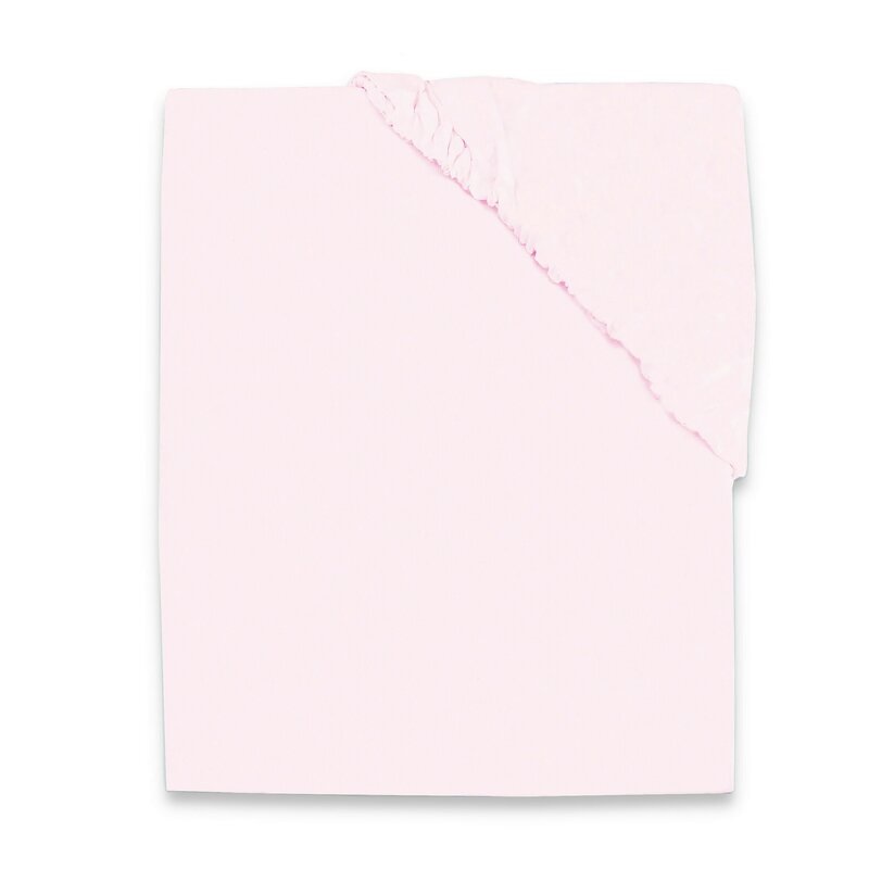 Cearceaf din jerse de bumbac cu elastic pentru patut, Light Pink, 140x70 cm, MimiNu
