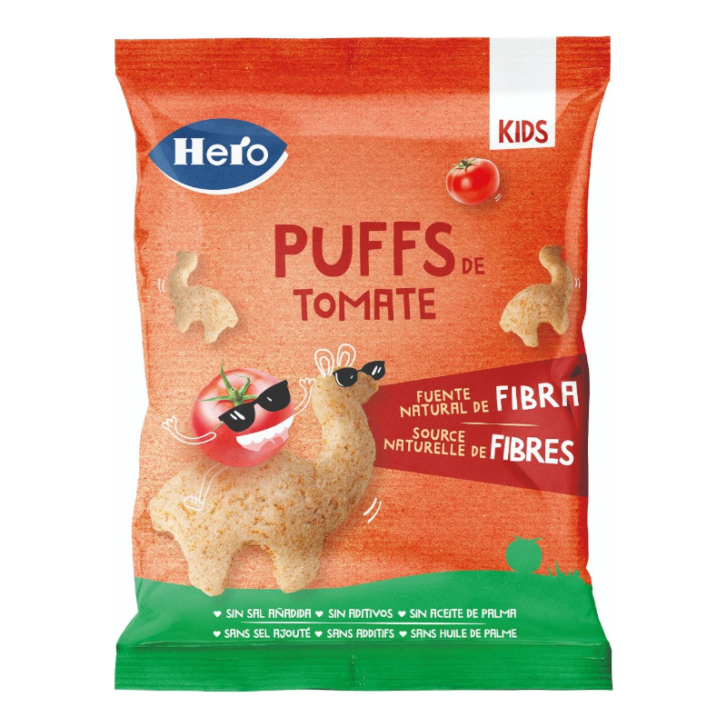 Snack cu rosii Puffs Kids, +3 ani, 12 g, Hero