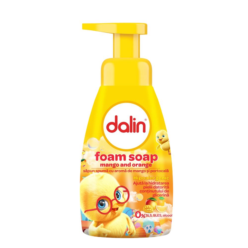 Sapun spuma cu aroma de mango, 200 ml, Dalin