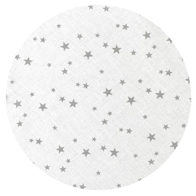 Cearceaf cu elastic pentru landou, carucior si cosulet, Mini Gray Stars, 80x35 cm, MimiNu