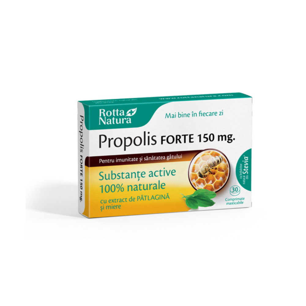 Propolis forte, 150 mg, 30 comprimate, Rotta Natura