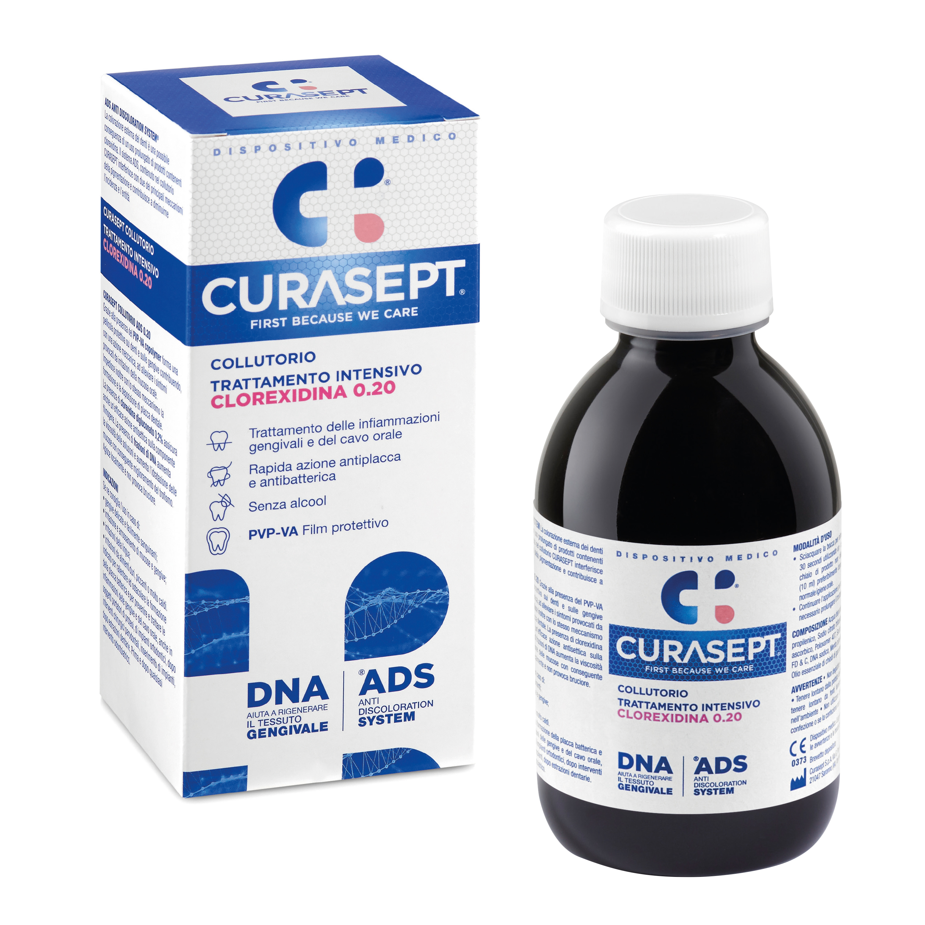 Apa de gura ADS DNA cu 0.20% clorhexidina, 200 ml, Curasept