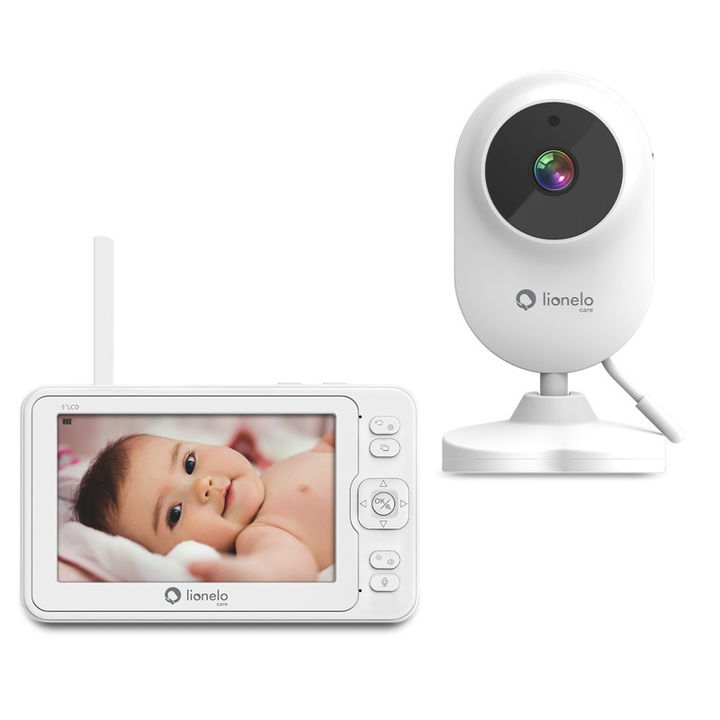 Video Monitor wi-fi cu senzor de temperatura si comunicare bidirectionala Babyline 6.2, White, Lionelo