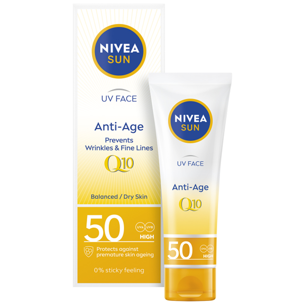 Crema de fata anti-age cu Q10 si protectie solara SPF 50, 50 ml, Nivea