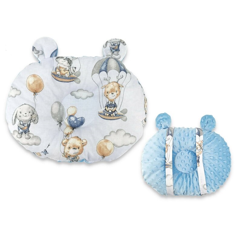 Perna bebelusi multifunctionala cu doua fete Ursulet, Parachutes Blue, 30x23 cm, MimiNu