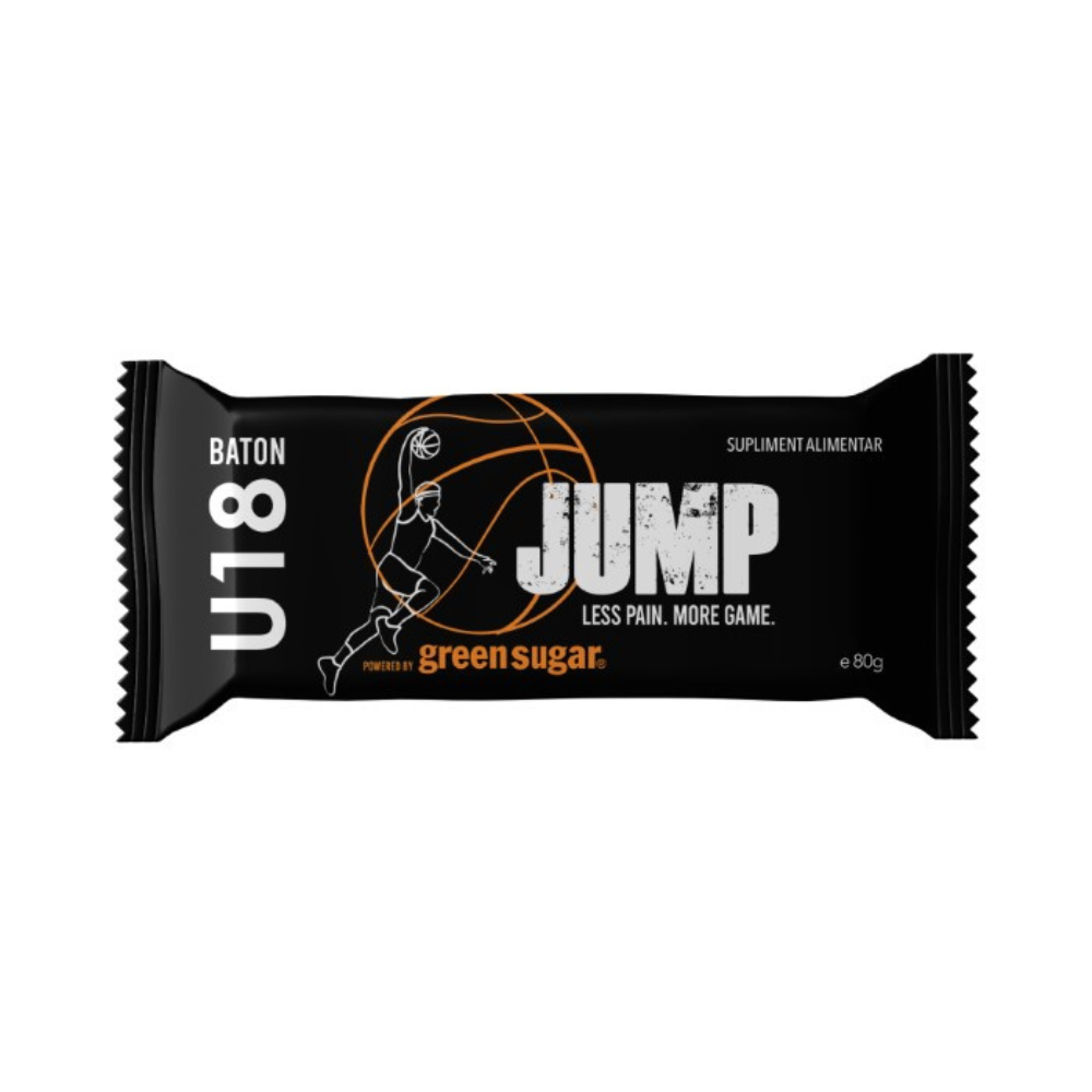 Baton U18 Jump Green Sugar, 80 g, Laboratoarele Remedia