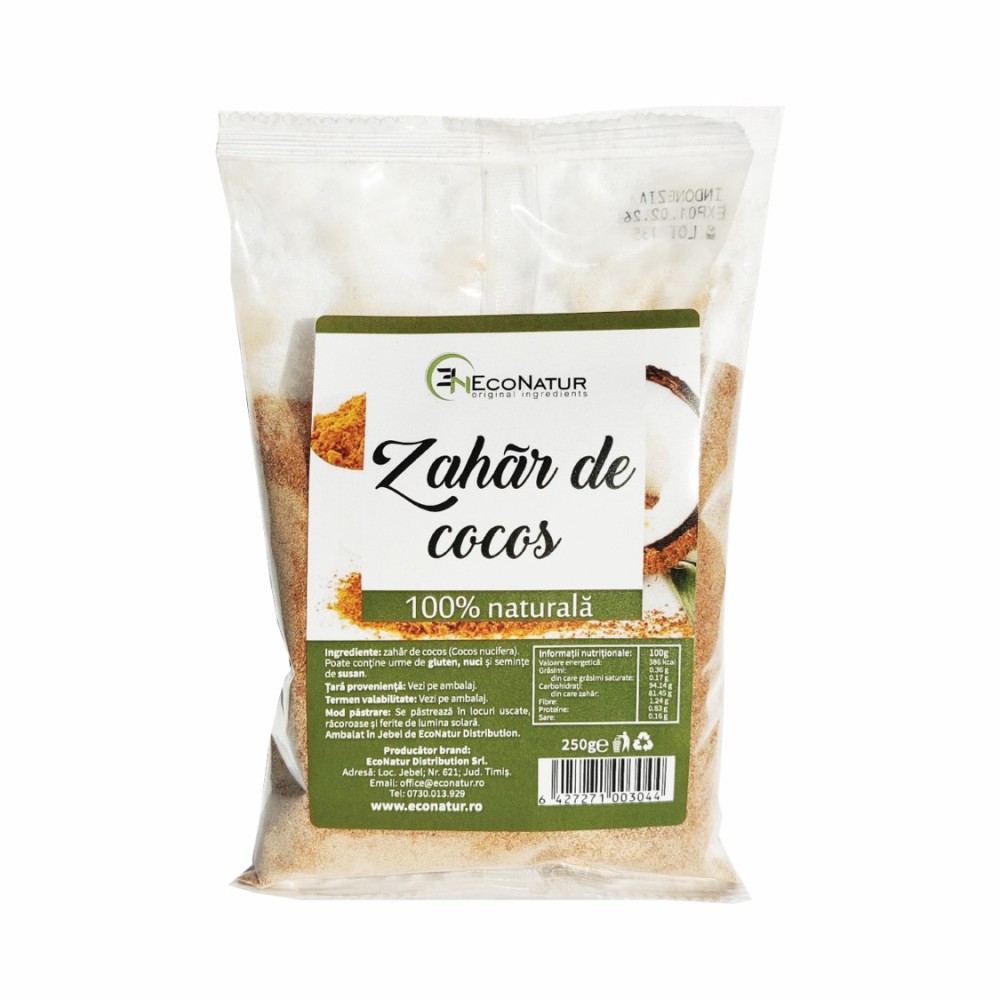 Zahar de Cocos, 250 g, Econatur