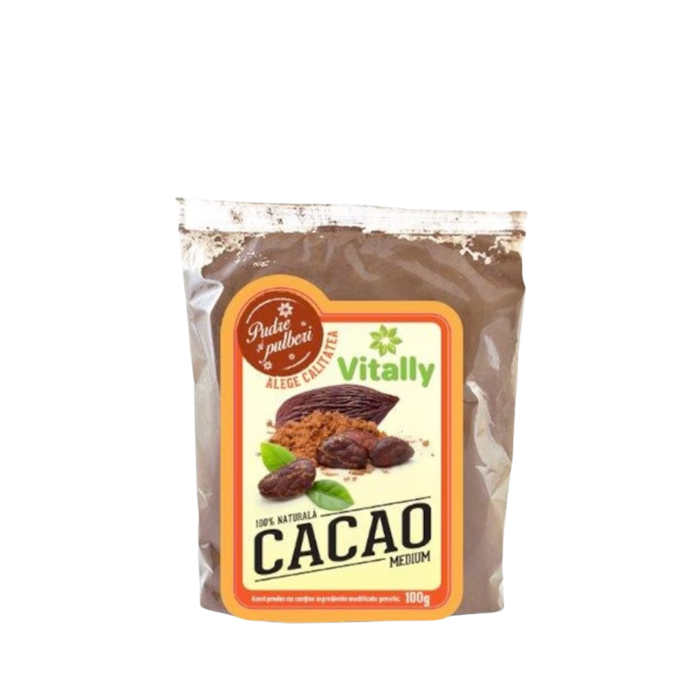 Pudra de cacao medium, 100 g, Vitally