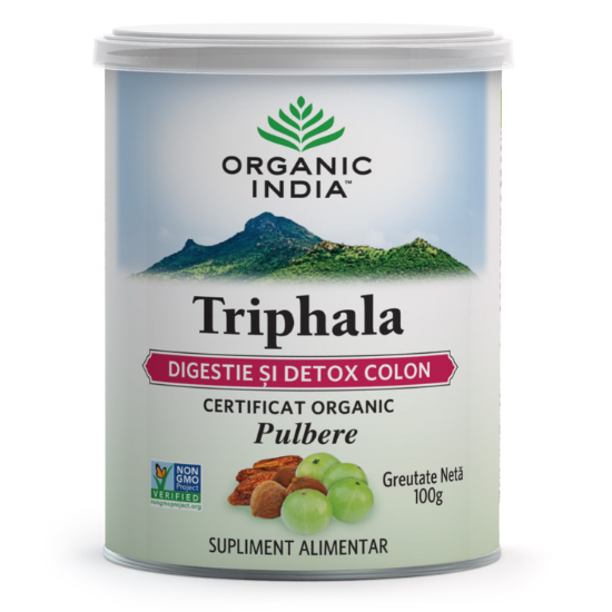 Triphala Digestie si Detox Colon, 100 g, Organic India