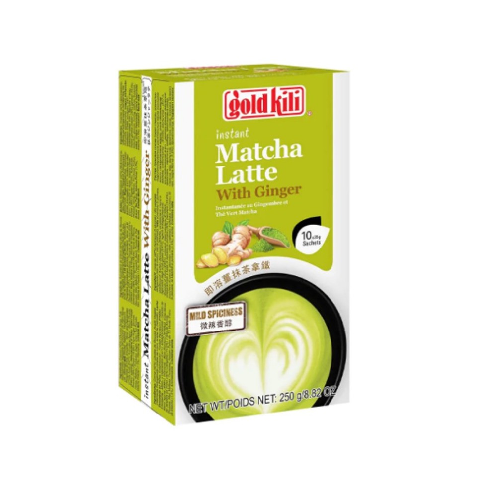 Bautura instant Matcha Latte cu ghimbir, 10 x 25 g, Gold Kili