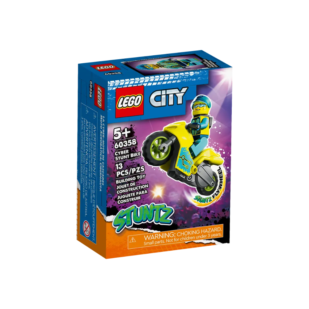 Motocicleta de cascadorie cibernetica City Stuntz, 5+ ani, Lego