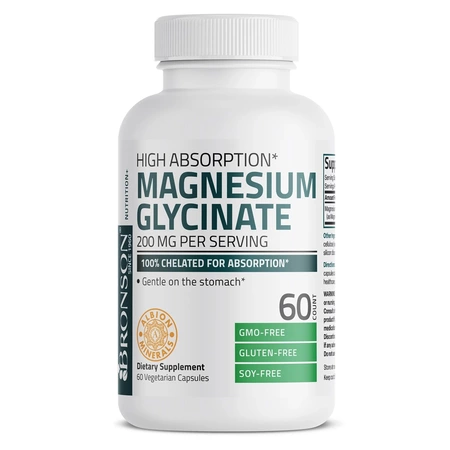Magneziu Bisglicinat 200 mg, 60 capsule, Bronson