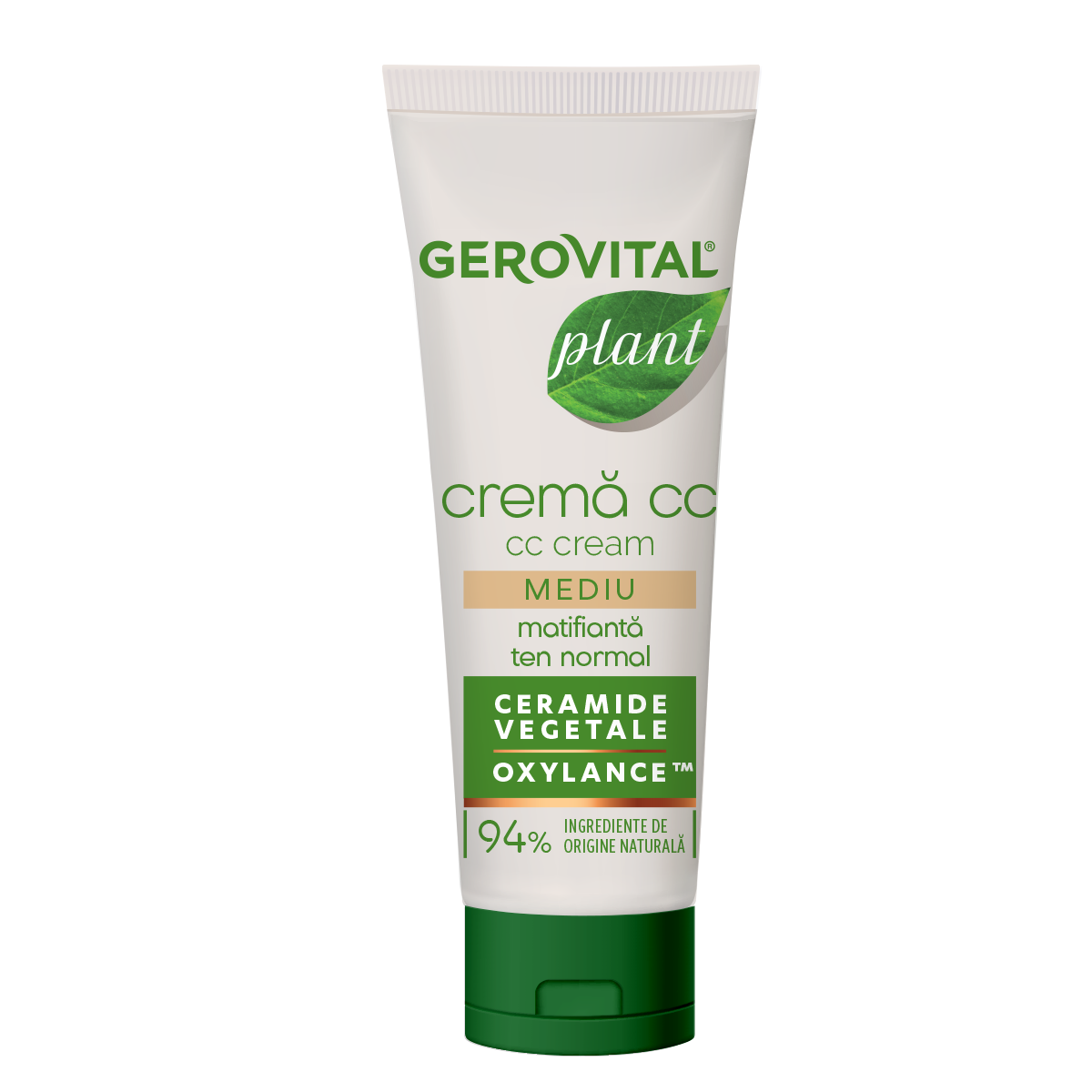 Crema CC matifianta cu ceramide Plant, 30 ml, Gerovital