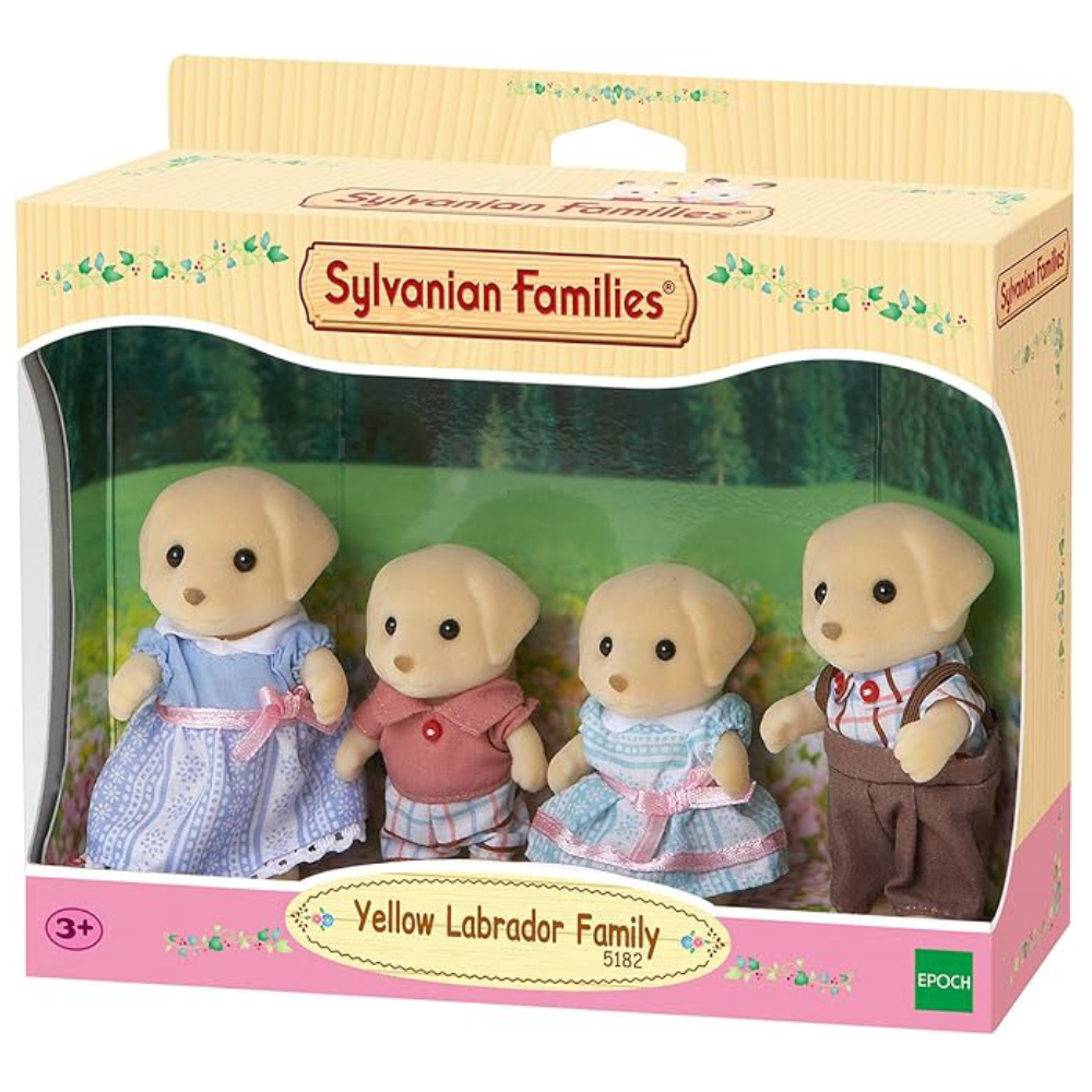 Set 4 figurine Famila Labradorilor Sylvanian Families, +3 ani, Epoch
