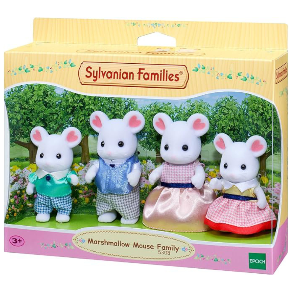 Set 4 figurine Familia Soriceilor Sylvanian Families, +3 ani, Epoch