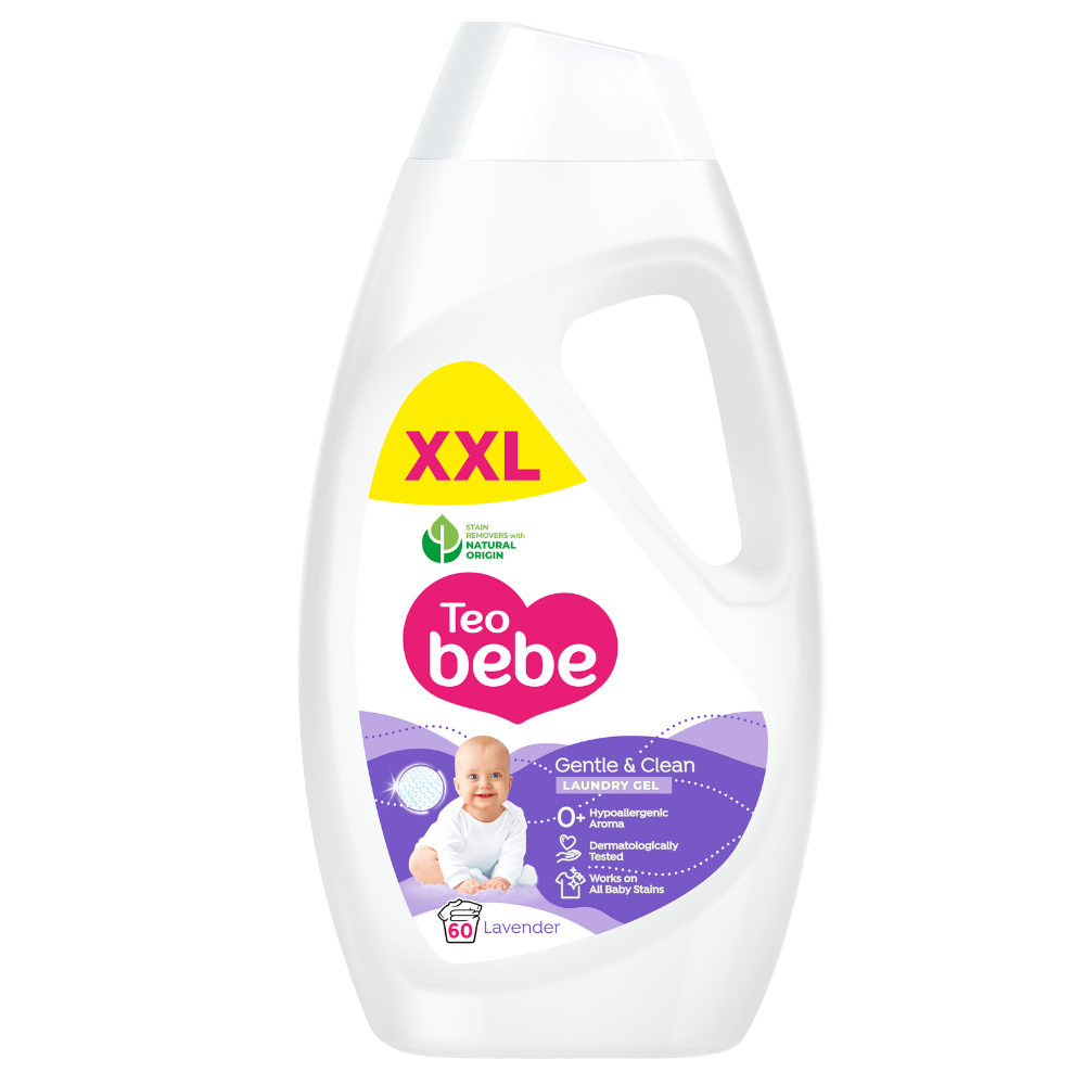 Detergent de rufe gel Gentle & Clean Lavender, 2.7 l, Teo bebe