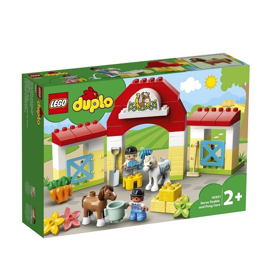 Grajd pentru cai si ingrijirea poneilor Lego Duplo, +2 ani, 10951, Lego