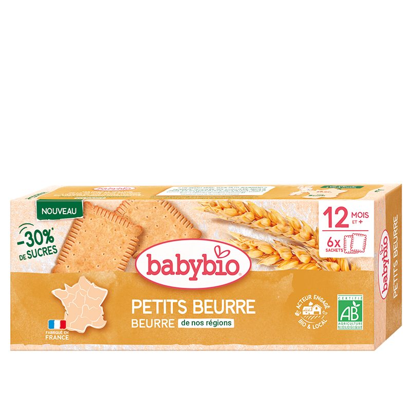 Biscuiti Bio Petite Beurre cu unt pentru copii, +12 luni, 120 g, Babybio